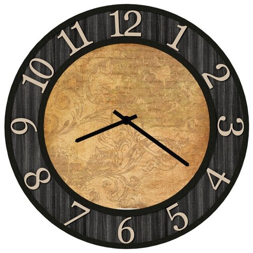 фото Svs настенные часы svs 3002951 письмо в черной рамке