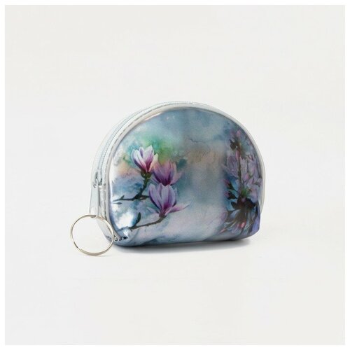 фото Market-space кошелек дет 13-02-13, 11*4*8 см, отд на молнии, "бабочка на цветке", сиреневый