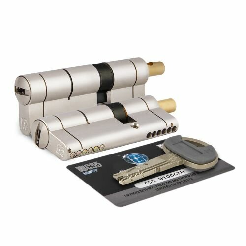 Цилиндровый механизм под вертушку Mottura C55F414101C5  82 мм 36 10 36   МАТ  Никель