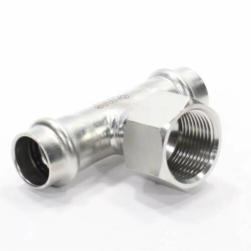 Тройник 18-34-18 WAAG Heavy Inox пресс-резьба вн сталь нержавеющая 610₽