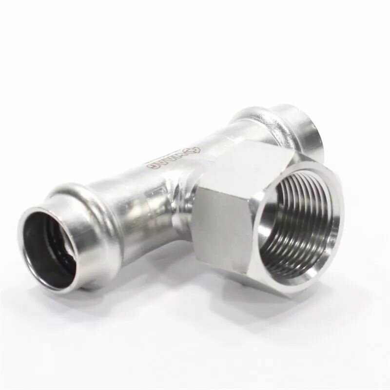 фото Тройник 18-3/4"-18, WAAG Heavy Inox, пресс-резьба, вн, сталь нержавеющая