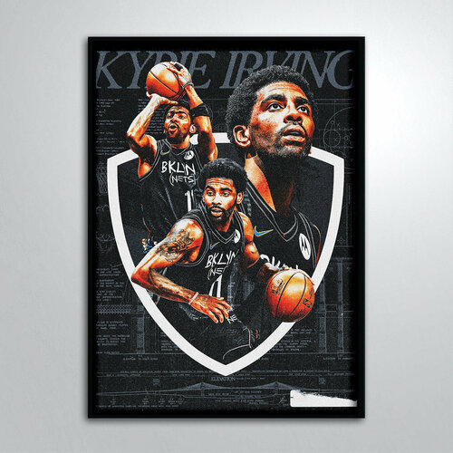 Постер без рамы/Картина на стену/Баскетбол NBA Кайри Ирвинг Kyrie Irving of Brooklyn Nets «Бруклин Нетс» Endorphin Poster