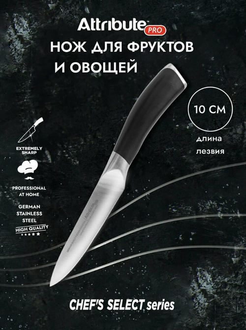 Нож Attribute для фруктов и овощей CHEF`S SELECT 10см APK013