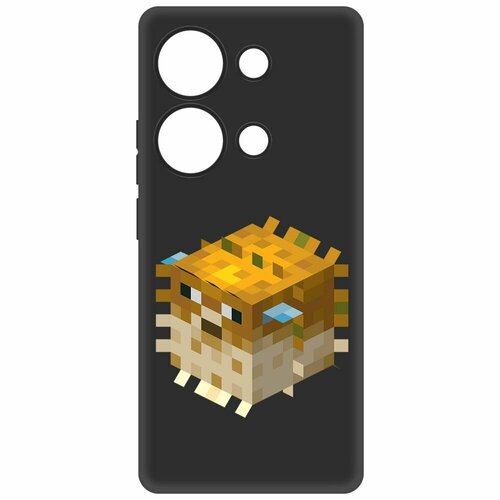 Чехол-накладка Krutoff Soft Case Minecraft-Иглобрюх для Xiaomi Poco M6 Pro 4G черный чехол накладка krutoff soft case minecraft иглобрюх для xiaomi poco c40 черный