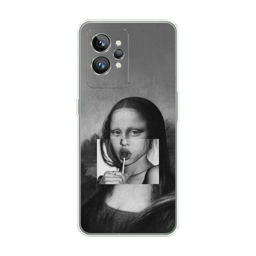 Силиконовый чехол на Realme GT 2 Pro / Реалми GT 2 Про Mona Lisa sucking lollipop силиконовый чехол на realme gt 2 pro реалми gt 2 про старинный телефон