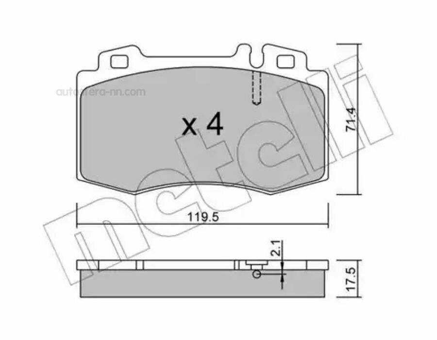 METELLI 2205630 К-т дисков. тормоз. колодок MB W203-W163-W220, CLS 2004- F