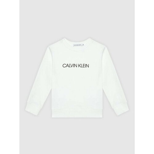 Лонгслив Calvin Klein Jeans, размер 8Y [METY], белый спортивные штаны calvin klein jeans institutional blocking unisex черный серый