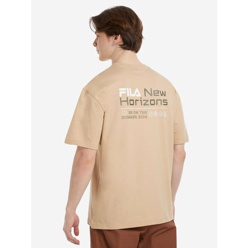 Футболка Fila, размер 48-50, бежевый футболка fila размер 48 50 бежевый