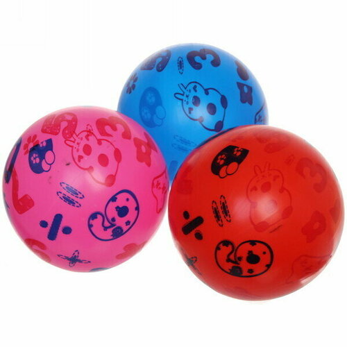 Мяч 22 см Цифра 50гр микс 369₽