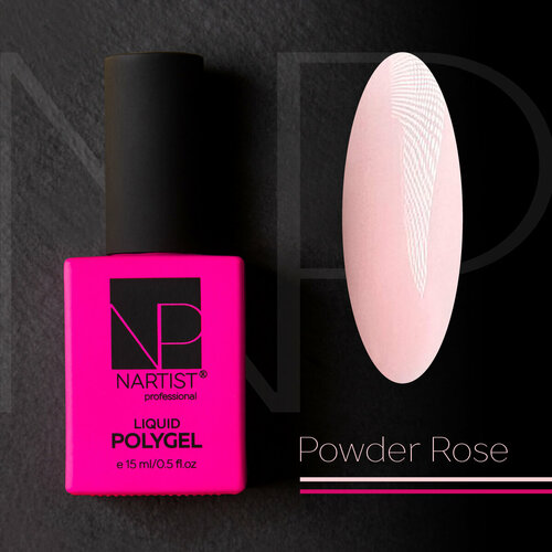 Nartist Polygel Liquid POWDER ROSE 15 ml set 15 sahara rose shimmer milk liquid polygel