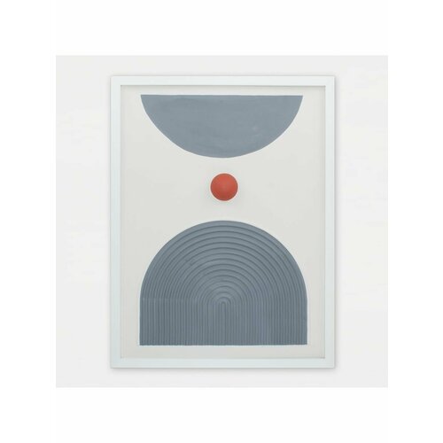 Рельефная картинана на стену в раме 30x40 Графит