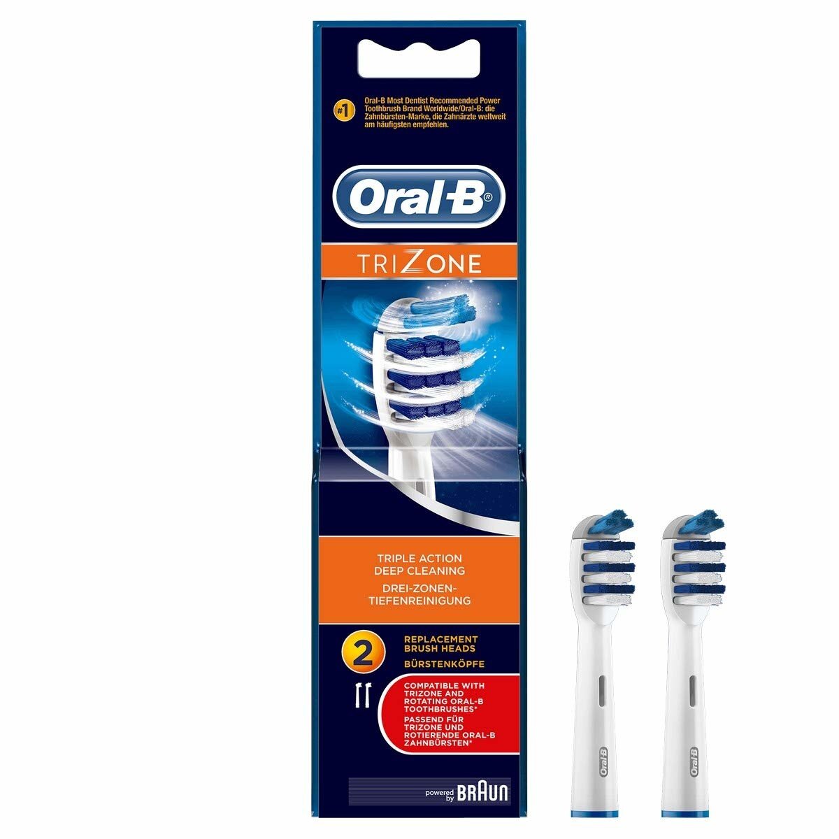 Набор насадок Oral-B Trizone для ирригатора и электрической щетки, белый, 2 шт.