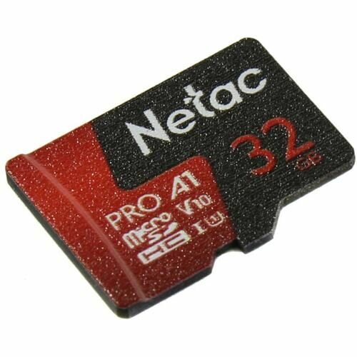 Карта памяти MicroSD 32GB Netac P500 Extreme Pro Class 10 UHS-I A1 V10 (100 Mb/s) без адаптера (NT02