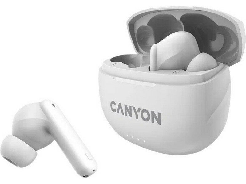 Наушники Canyon TWS-8, Bluetooth, вкладыши, белый [cns-tws8w]