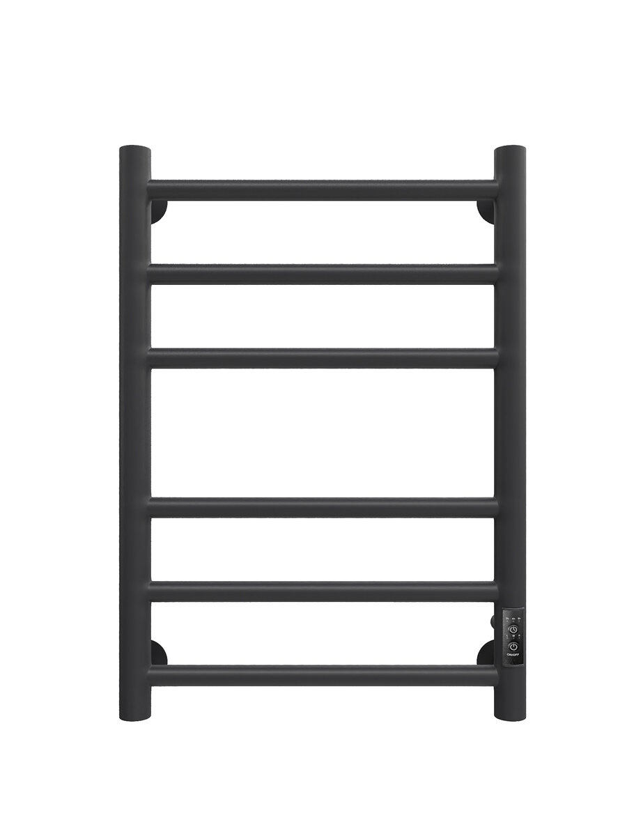 фото Полотенцесушитель электрический Маргроид Лина (ВхШ) 60х40, П(3+3) Straight, таймер, скрытый монтаж, правое подключение, черный матовый