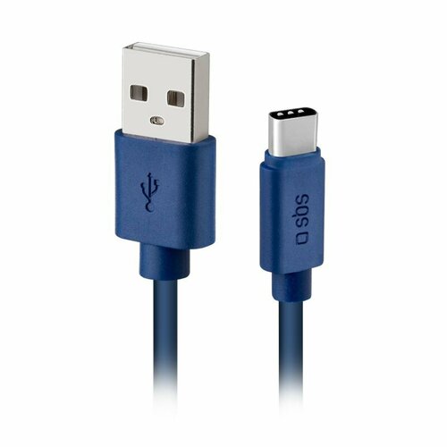 SBS Mobile Кабель USB - USB-C Polo Collection, 1,5 м, цвет синий