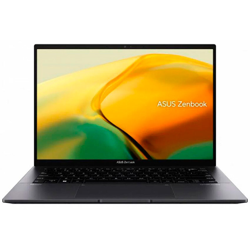 Ноутбук ASUS Zenbook UM3402YA-KP373W Black 90NB0W95-M00Z30 (Русская раскладка клавиатуры) (AMD Ryzen 5 7530U 2.0 GHz/16384Mb/512Gb SSD/AMD Radeon Graphics/Wi-Fi/Bluetooth/Cam/14/2560x1600/Windows Home)