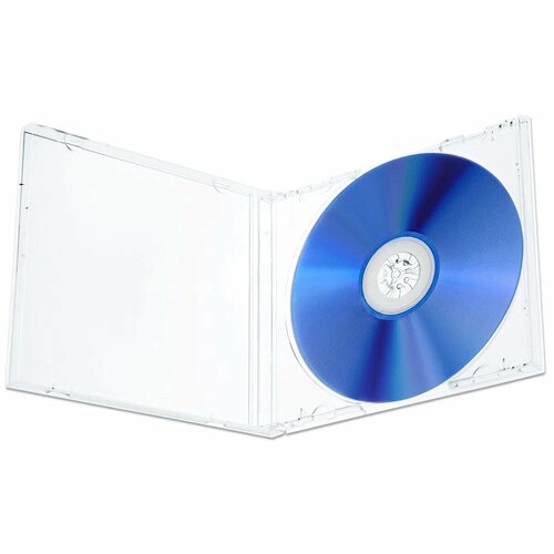 Коробка CD Box 1 диск Jewel Clear (прозрачный трей), 10 мм, уп. 10 шт.