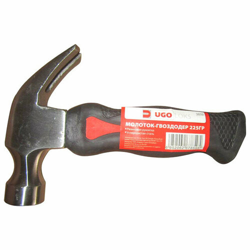 Молоток-гвоздодер ugo loks 225г цельнометаллическая рукоятка 957₽