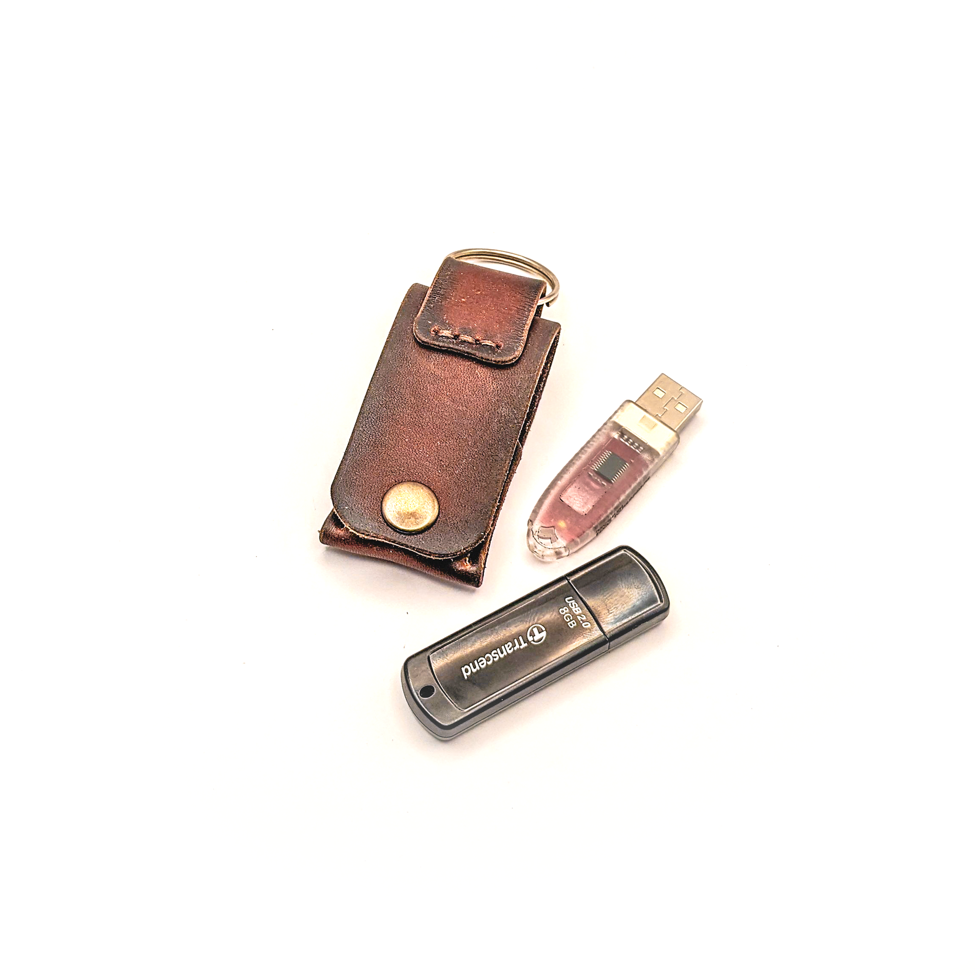 Кожаный чехол для USB флэшки