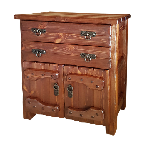 Комод деревянный с элементами ковки ммк-древ 