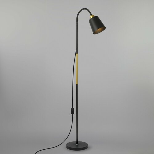 Торшер светильник Rivoli Alisa 7087-502 напольный 1 х Е27 40 Вт черный золото 1998₽