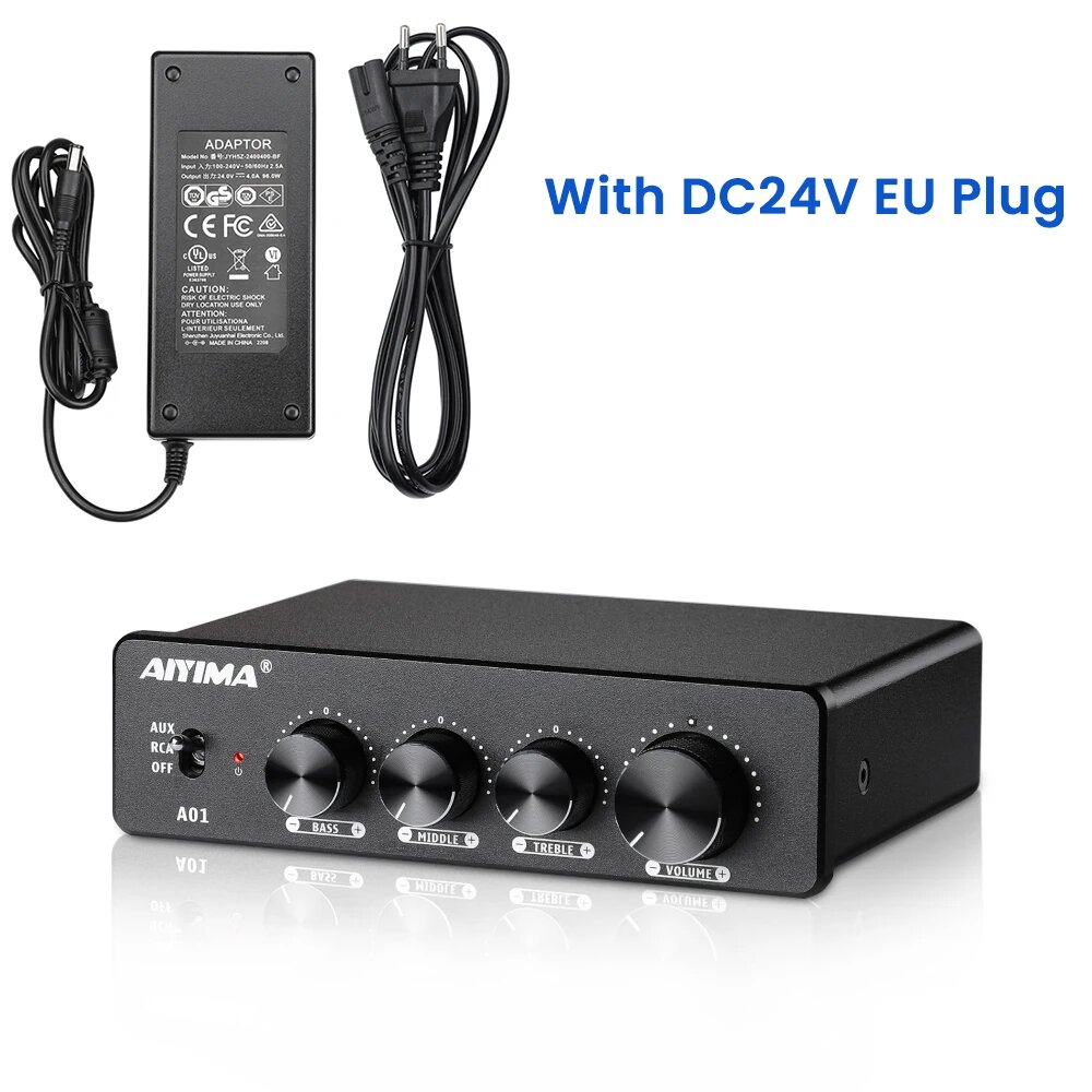 Усилитель мощности AIYIMA Audio A01 PRO A01 TPA3116D2, Only A01 24V EU