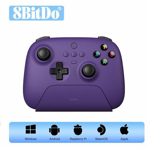 Геймпад 8BitDo Ultimate 2.4G Controller Фиолетовый для Android, iOS, PC пурпурный
