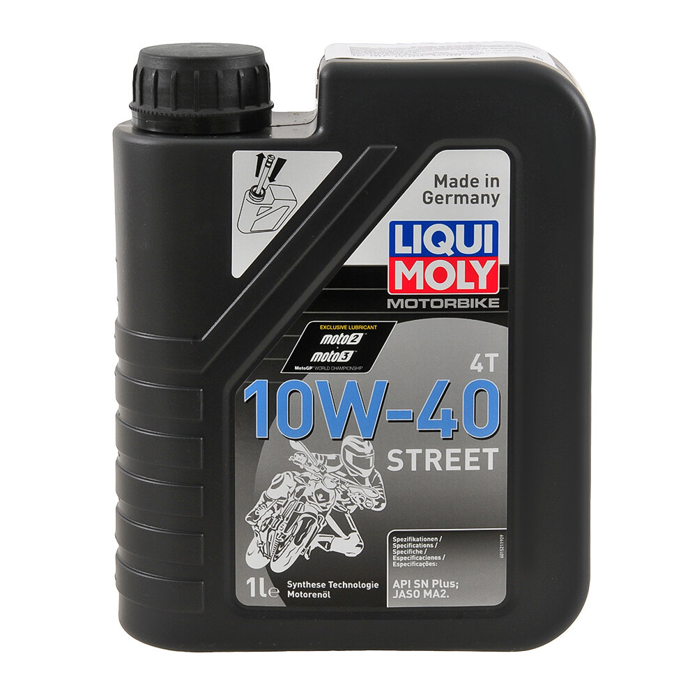Масло для мототехники LIQUI MOLY MOTORBIKE 4T STREET 10W40 синтетика 1 л 1521