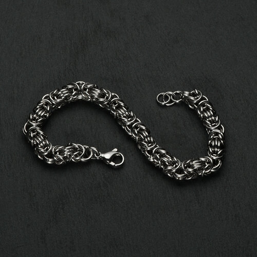 Браслет-цепочка Алёна Китаева, 1 шт., размер 20 см, диаметр 5.9 см, серебристый