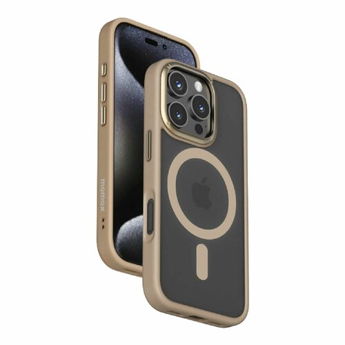 Чехол для iPhone 16 Pro Mag Safe Momax противоударный чехол для Айфон 16 Про Desert бронзовый