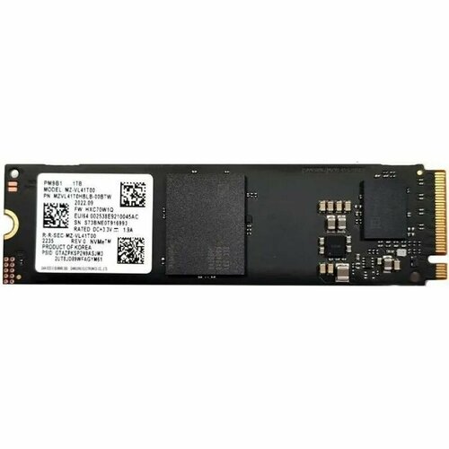 Накопитель SSD M2 2280 Samsung MZVL41T0HBLB-00B07 PM9B1 1TB PCIe 40 x4 NVMe TLC 36003000MBs IOPS 500K360KНакопитель SSD Samsung MZVL41T0HBLB-00B07 М2 2280 1000ГБ 3 бит TLC Samsung V-NAND 10692₽