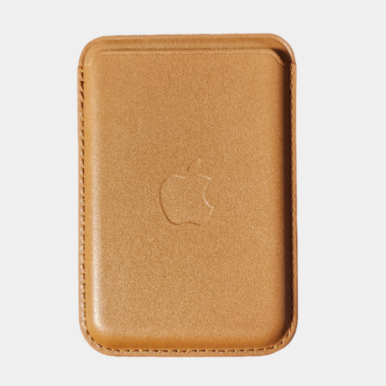 Картхолдер Magsafe Wallet iPhone для хранения водительского удостоверения и кредитных карт (коричневый, с логотипом) — фото 1
