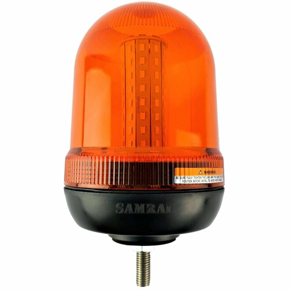 Маяк проблесковый Samrai Lights 013D-220V, оранжевый, светодиодный, крепление на резьбе