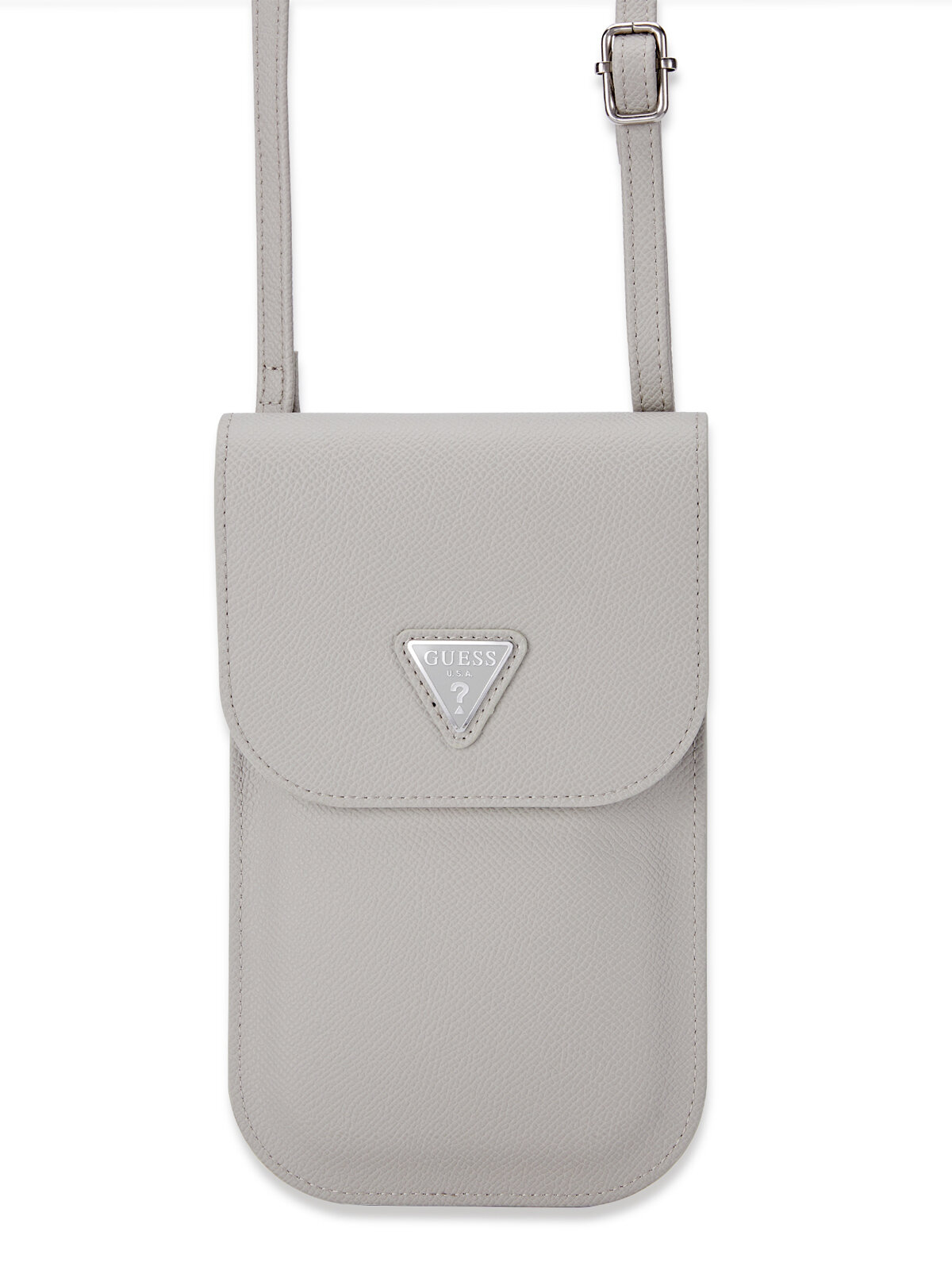Guess для смартфонов сумка Wallet Bag Grained PU leather Triangle metal logo Beige