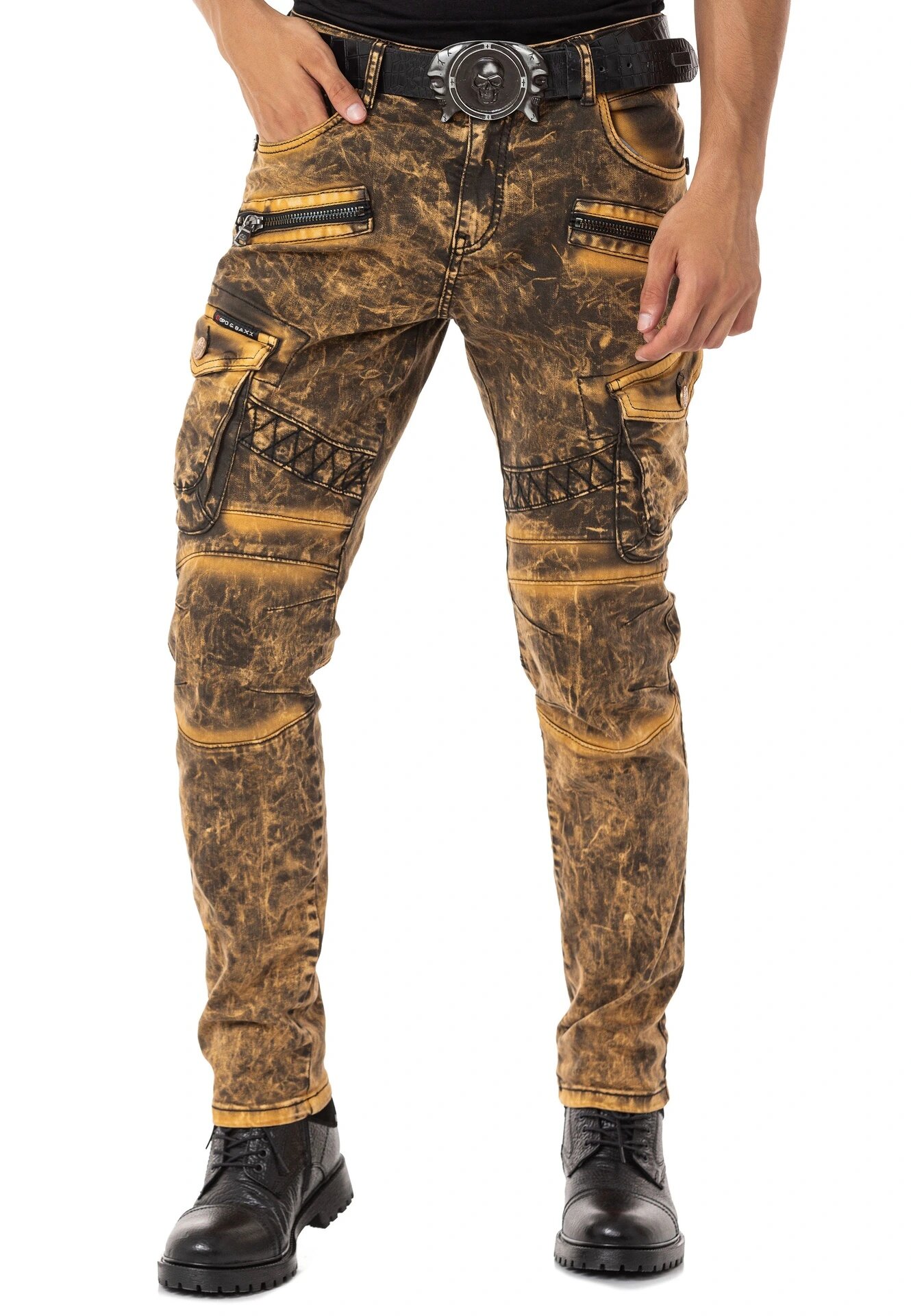 Джинсы карго Cipo & Baxx, размер 32, коричневый — фото 1