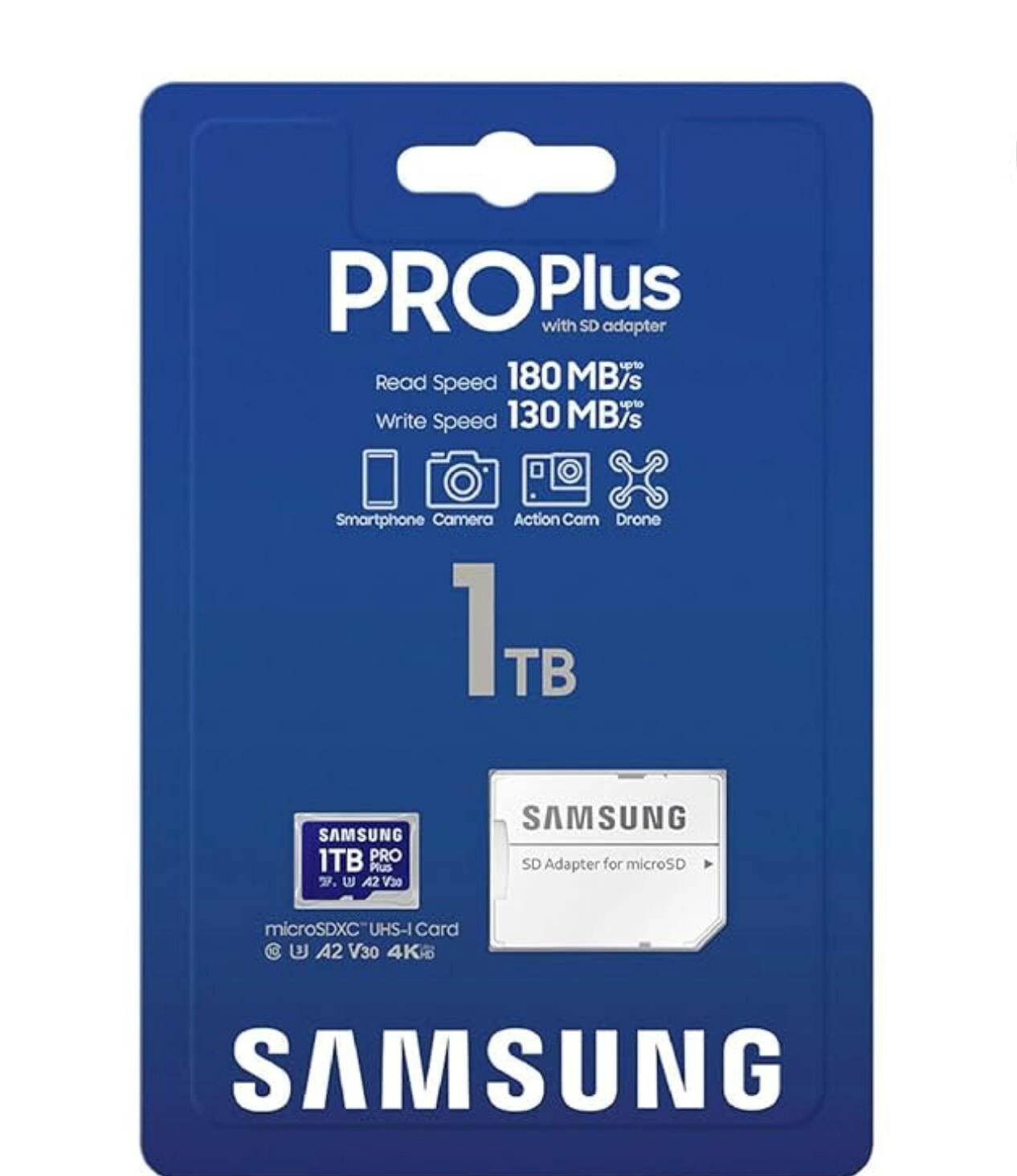 Флеш-карта памяти Samsung Pro Plus, 1 ТБ, высокая скорость чтения и записи