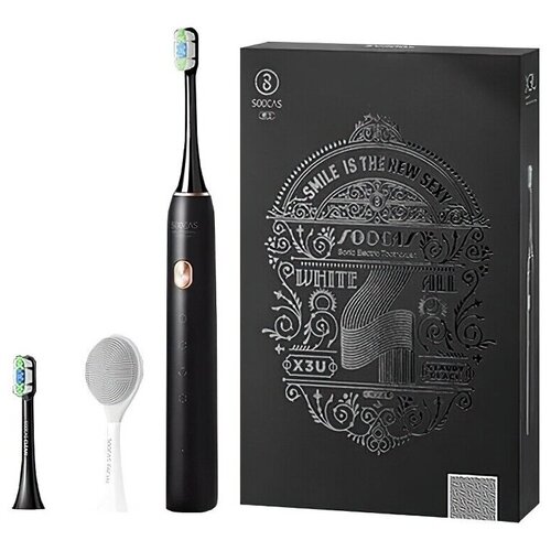 Xiaomi Электрическая зубная щетка Xiaomi Soocas X3U Sonic Electric Toothbrush Smile Is The New Sexy Black черная 469000₽