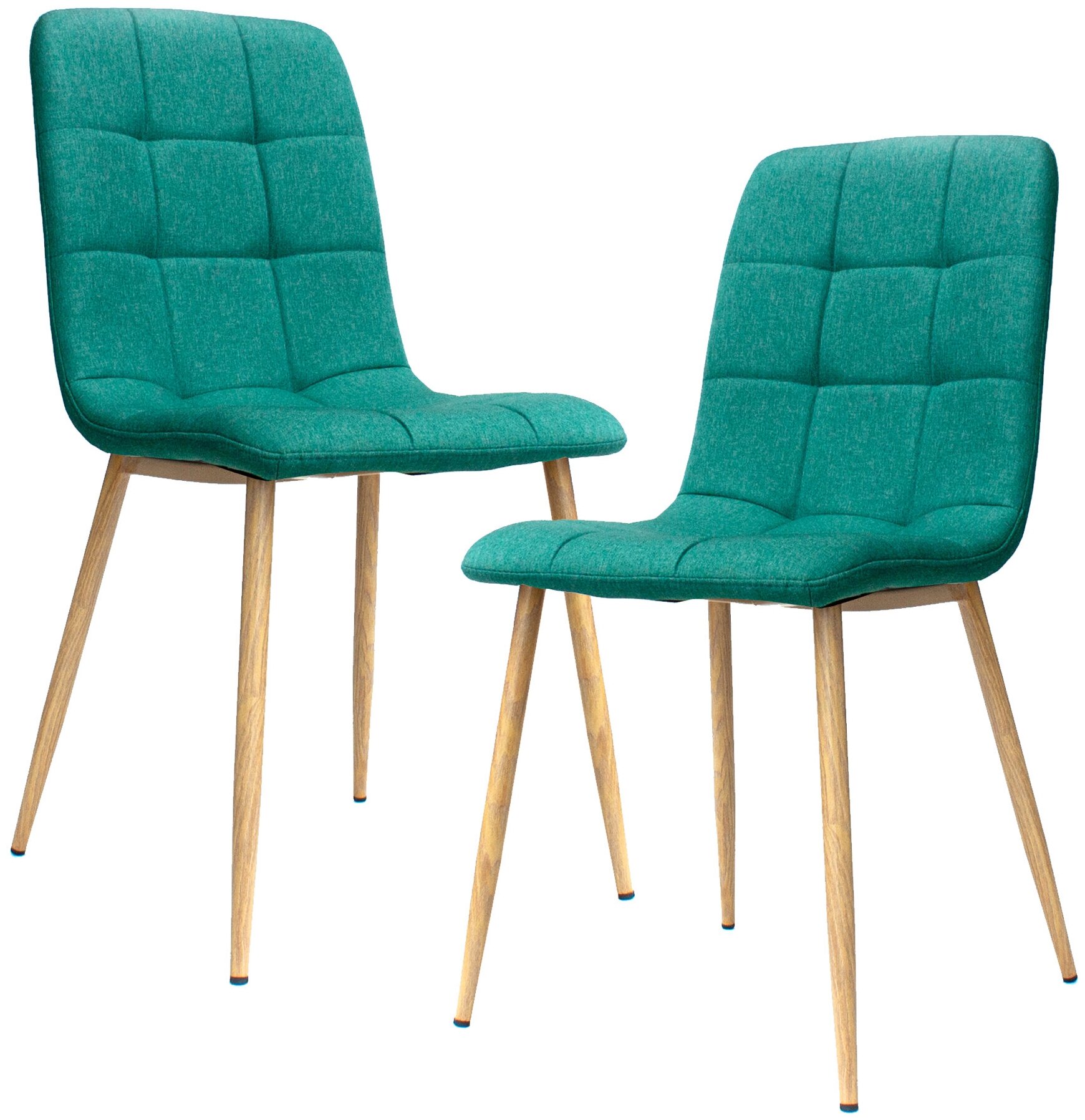 Комплект стульев для кухни Марс, рогожка, цвет dark green/бежевый, 2 шт.