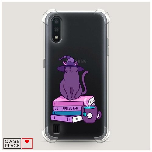 фото Чехол силиконовый противоударный samsung galaxy a01 magic cat case place