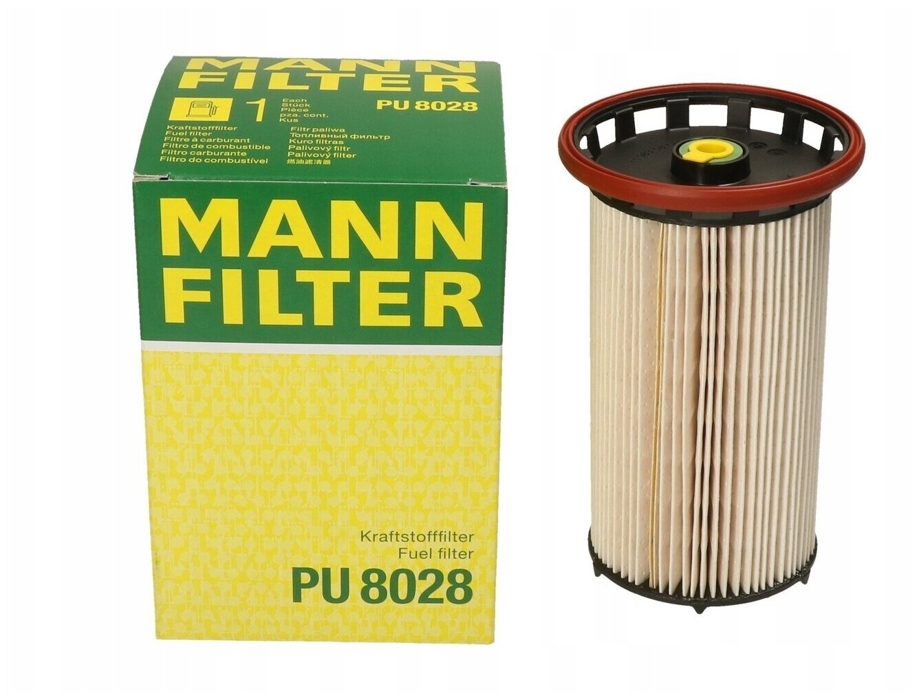 Фильтр топливный MANN PU8028 VAG KODIAQ OCTAVIA 1.6/2.0TD 12- Корпус фильтра без датчика уровня воды