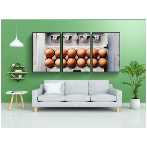 фото Набор модулных постеров для интерьера "яйца, браун, завтрак" 60x90 см. в тубусе, без рамки lotsprints