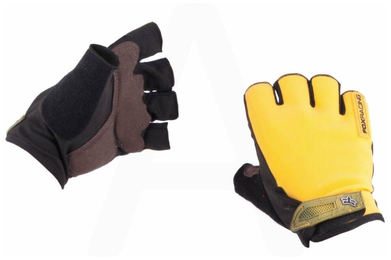 Перчатки без пальцев (size: L, желтые) "FOX"