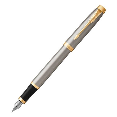 Parker im core - brushed metal gt, перьевая ручка, f