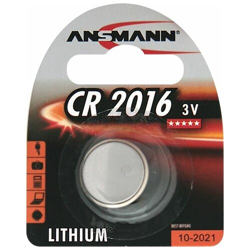 Батарейкa ANSMANN CR2016, 3 В BL1 батарейкa maxell cr2016 3 в bl1