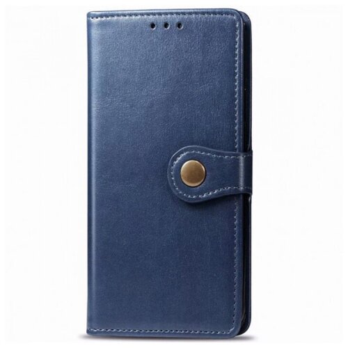Gallant Глянцевый чехол книжка кошелек для OnePlus 9R с кнопкой кошелек синий