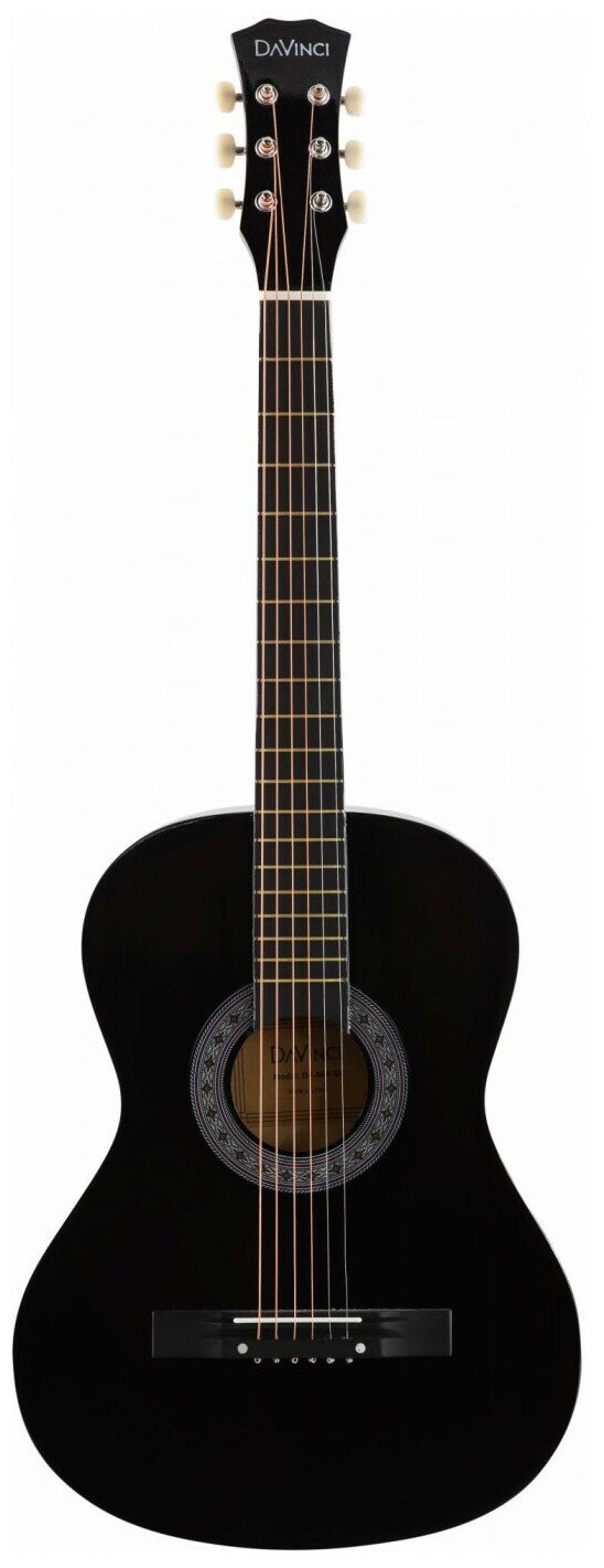 DAVINCI DF-50A BK PACK - набор гитариста: акустика, чехол, медиатор, вертушка, ремень, каподастр, струны