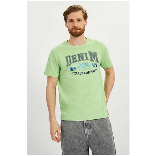 фото Футболка кор.рук. baon футболка с надписью baon, размер: xl, зеленый