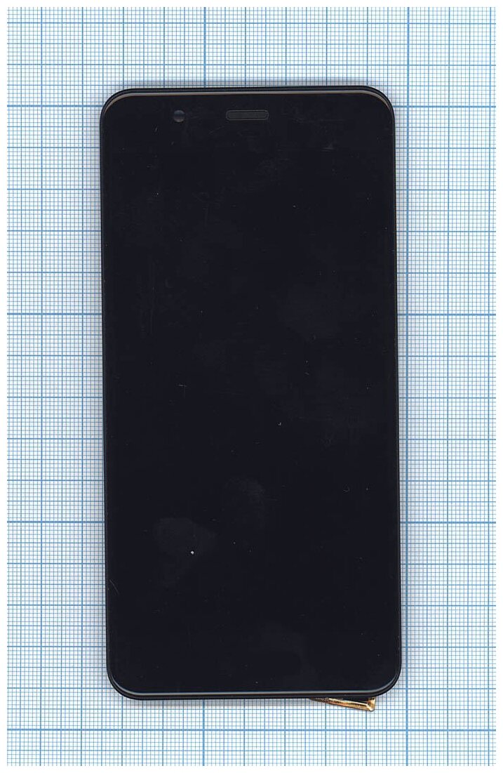 Дисплей (экран) в сборе с тачскрином для Asus ZenFone 3 Max ZC520TL черный с рамкой (с разбора)