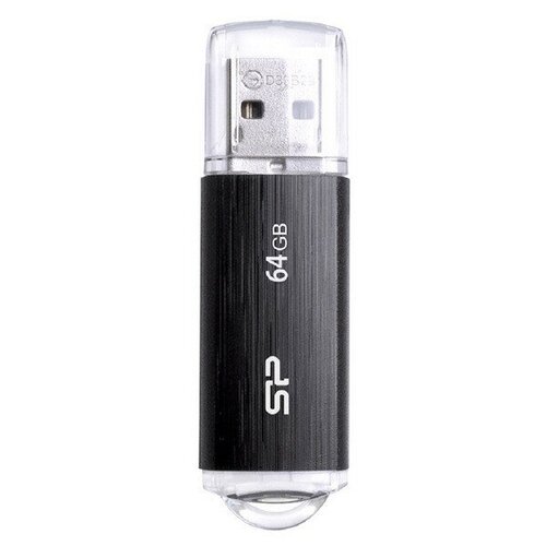 Флеш-память Silicon Power Ultima U02, 64Gb, USB 2.0, чер, SP064GBUF2U02V1K. 896147